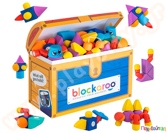 Εκπαιδευτικό παιχνίδι STEM Αφρώδη Μαγνητικά Τουβλάκια - Σετ 100 τεμάχια