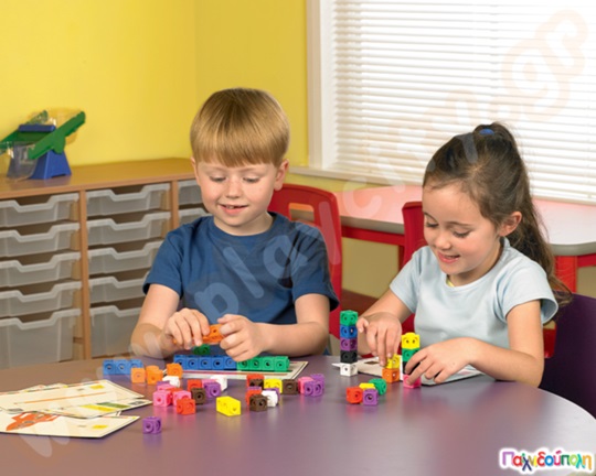 Εκπαιδευτικό Παιχνίδι STEM Κύβοι μαθηματικών πρώιμης ηλικίας Σετ 115 τεμαχίων