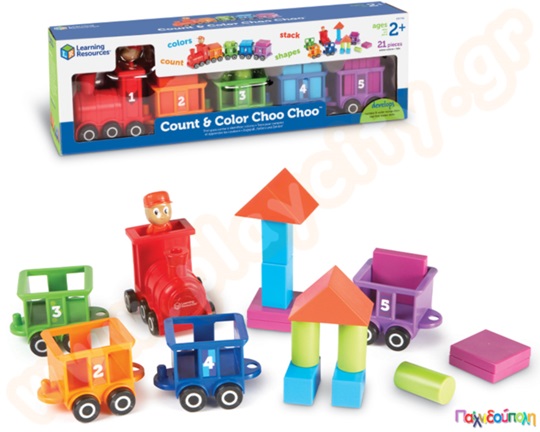 Εκπαιδευτικό παιχνίδι STEM Τρενάκι με τουβλάκια