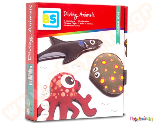 Παιχνίδι μπάνιου Βυθιζόμενα ζωάκια Σετ 3 τεμάχια Funky