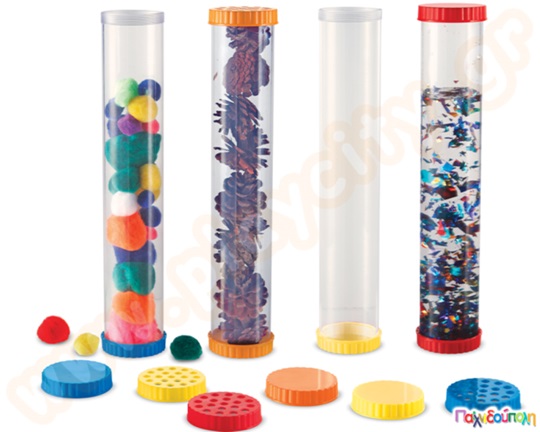 Εκπαιδευτικό παιχνίδι STEM Αισθητηριακοί σωλήνες Σετ 4 τεμαχίων