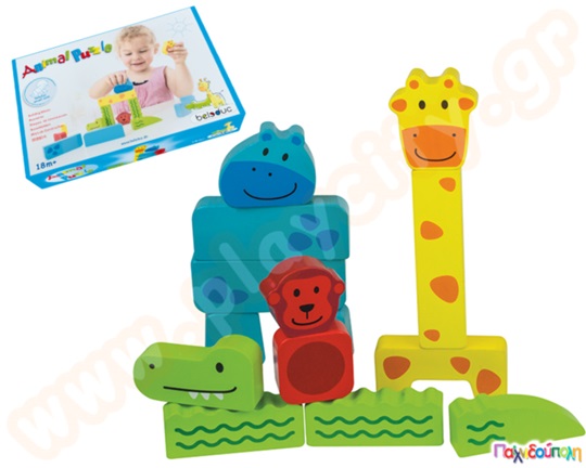 Παζλ χαρούμενα ζώα 14 τεμάχια