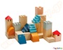 Οικοδομικό υλικό με χρωματιστά κομμάτια Plan Toys