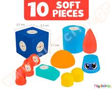 Εκπαιδευτικό παιχνίδι STEM Αφρώδη Μαγνητικά Τουβλάκια - Ρομποτ 10 τεμάχια  Πλαστικά Παιχνίδια Κατασκευών με Τουβλάκια Μαλακά