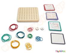 Πίνακας κατασκευών με λαστιχάκια - Geoboard  Παιχνίδια Κατασκευών - Μαστορέματα