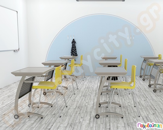 Μονοθέσιο θρανίο με μεταλλικό σκελετό