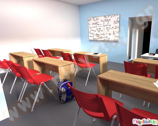 Διθέσιο θρανίο με ξύλινο σκελετό