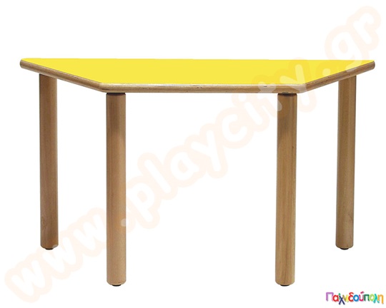 Τραπέζι τραπέζιο ανοιχτό κίτρινο χρώμα