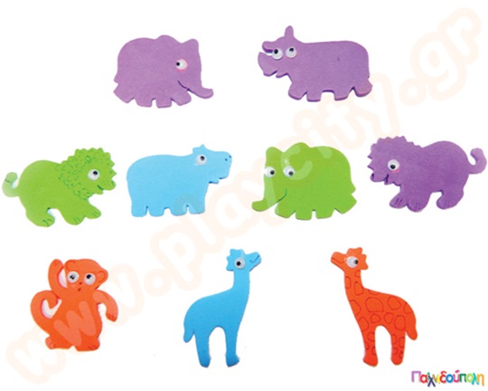 Αφρώδη σχήματα ζώα ζούγκλας EVA 50 τεμάχια