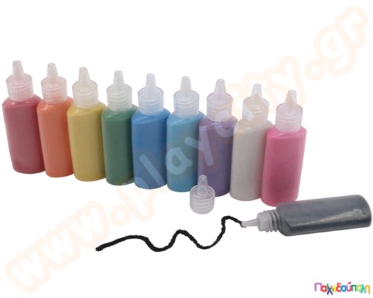 Άμμος διακοσμητική 10 τεμάχια 30 γρ. το μπουκάλι