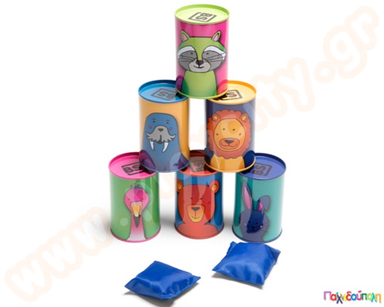 Παιχνίδι Ρίψης Στόχου - Τενεκεδάκια ζωάκια