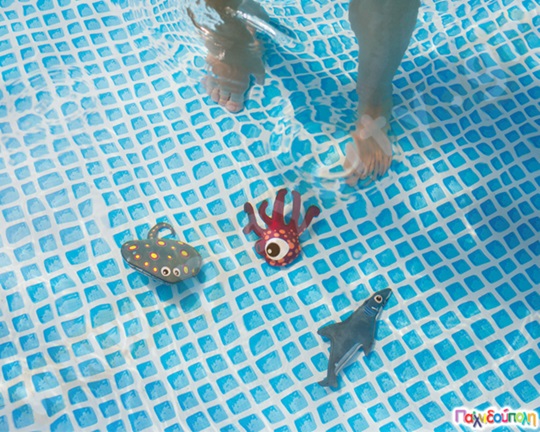 Παιχνίδι μπάνιου Βυθιζόμενα ζωάκια Σετ 3 τεμάχια Funky