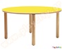 Τραπέζι κυκλικό ανοιχτό κίτρινο χρώμα
