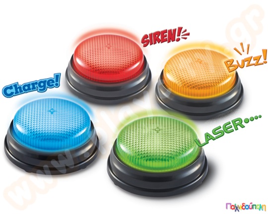Εκπαιδευτικό Παιχνίδι Buzzers με φώτα και ήχους Σετ 4 τεμάχια