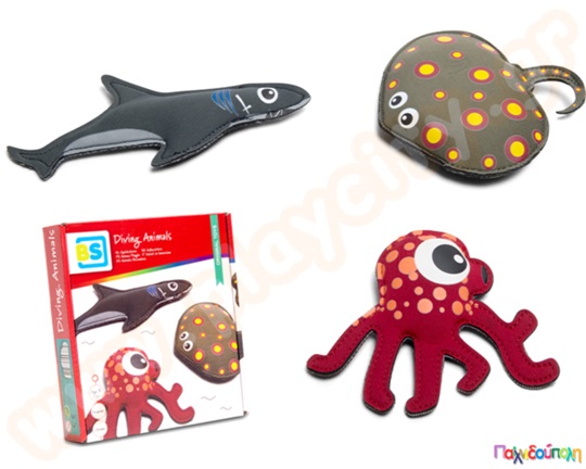 Παιχνίδι μπάνιου Βυθιζόμενα ζωάκια Σετ 3 τεμάχια Funky