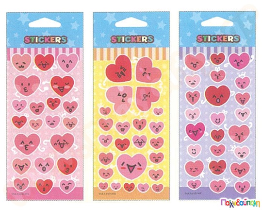 Αυτοκόλλητα καρδούλες σε 3 σχέδια