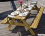 Τραπέζι - πάγκος πικ νικ στρογγ. γωνίες 180 εκ.
