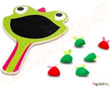 Ρακέτα βατραχάκι με 8 Μπαλάκια-Μύγες  Εκπαιδευτικά Παιχνίδια με Σχήματα - Μεγέθη - Χρώματα