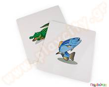 Σετ κάρτες αφής διπλής όψης ζώα 6τμχ  Εκπαιδευτικά Παιχνίδια με Ζωάκια