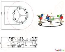 Μύλος με ποδήλατα αλογάκια  Τραμπάλες - Ελατήρια