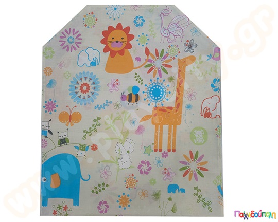 Σεντόνι βαμβακερό μπεζ ράντσου ζωάκια