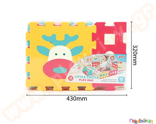 Ελαστικές πλάκες EVA ζωάκια και σχήματα με ανυψωμένη οριοθέτηση