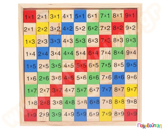 Επιτραπέζιο παιχνίδι Ξύλινος πίνακας εκμάθησης πολλαπλασιασμού