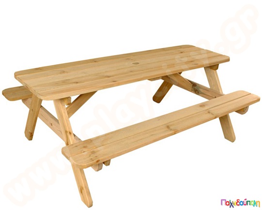 Τραπέζι - πάγκος πικ νικ στρογγ. γωνίες 180 εκ.