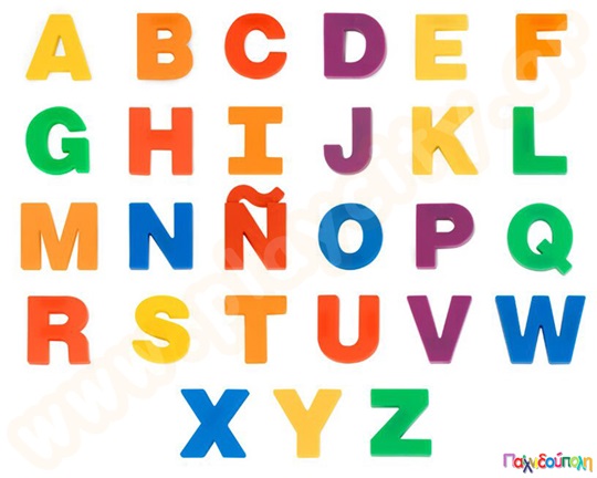 Μαγνητικά κεφαλαία Αγγλικά γράμματα 74 τμχ.