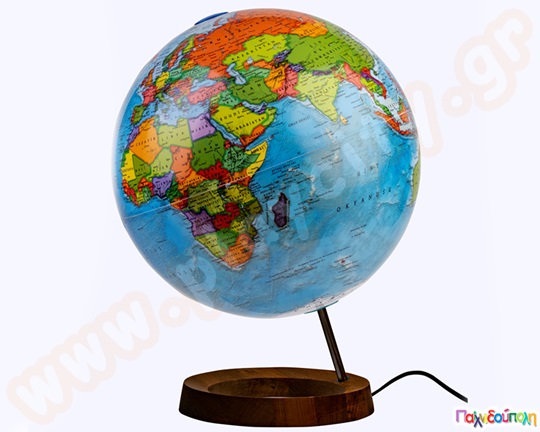 Υδρόγειος σφαίρα με φως και πολιτική όψη 33 εκ