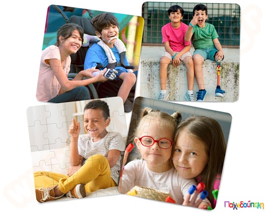 Σετ 4 παζλ συμπερίληψης