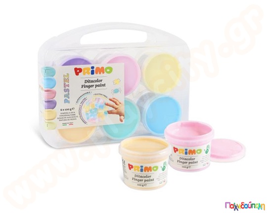 Δακτυλοχρώματα CMP σετ 6 παστέλ χρωμάτων των 100 γρ.