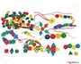 Γεωμετρικά σχήματα με κορδόνια 96 τμχ.
