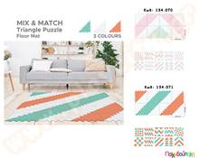 Ελαστικές τριγωνικές πλάκες EVA 3 χρωμάτων Α  Δάπεδα Ασφαλείας Παιδικού Δωματίου