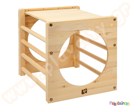 Ξύλινος κύβος αναρρίχησης εσωτερικού χώρου