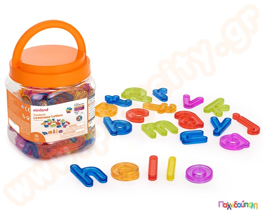 Πεζά ημιδιάφανα γράμματα 76 τεμαχίων