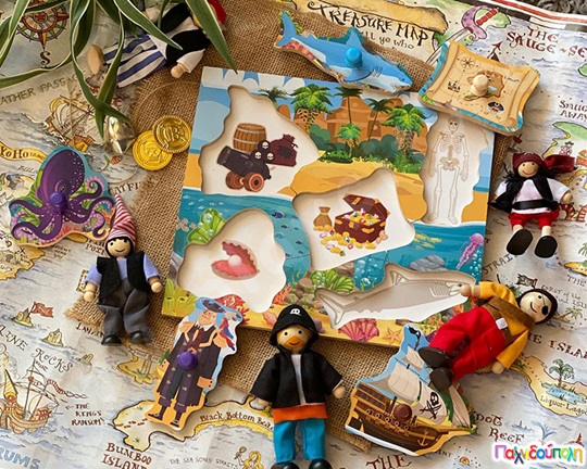 Ενσφηνώματα το νησί των θησαυρών 5 τμχ.