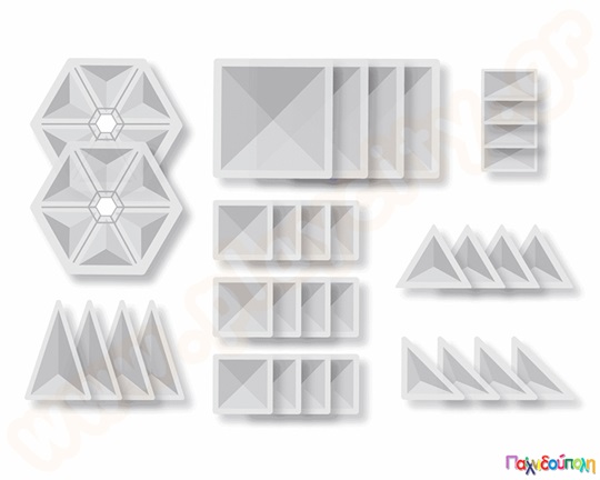 Μαγνητικά τουβλάκια κατασκευών Connetix Διαφανή Τουβλάκια Σετ 34 τεμάχια