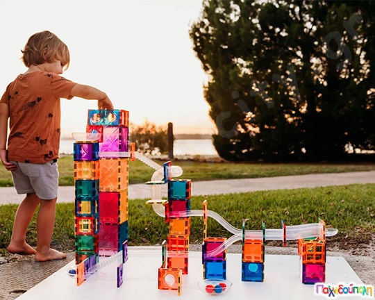 Μαγνητικά τουβλάκια κατασκευών Connetix Ball Run Pack Σετ 92 τεμάχια