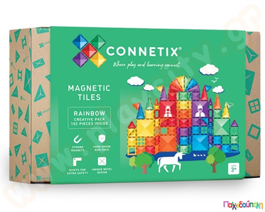Μαγνητικά τουβλάκια κατασκευών Connetix Creative Pack Σετ 102 τεμάχια