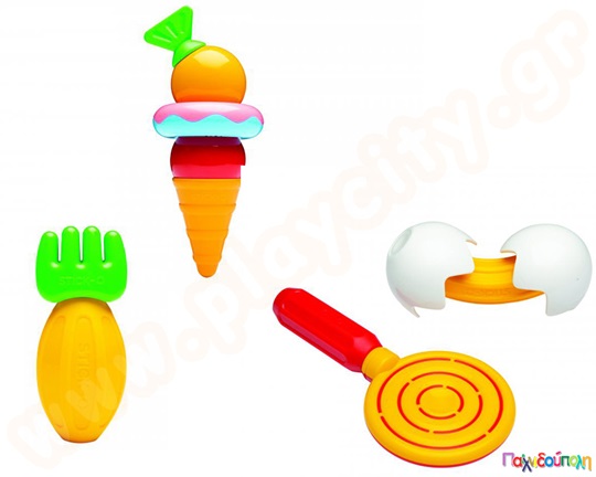 Βρεφικά μαγνητικά τουβλάκια Stick-O Σετ μαγειρικής 16 τεμάχια (20 μοντέλα)