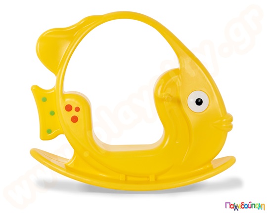 Πλαστική Τραμπάλα Κουνιστό Ψαράκι Κίτρινο