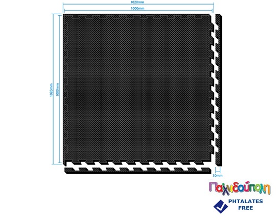 Δάπεδο ασφαλείας EVA μαύρο - μωβ εσωτερικού χώρου - Tatami