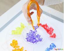 Ημιδιάφανες λαβίδες 15 τεμαχίων  Εκπαιδευτικά Παιχνίδια Λεπτής Κινητικότητας