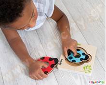 Παζλ επιπέδων πασχαλίτσα  Ξύλινα Εκπαιδευτικά Παζλς Επιπέδων