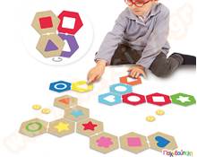 Ντόμινο επιλεκτικής προσοχής  Εκπαιδευτικά Παιχνίδια με Σχήματα - Μεγέθη - Χρώματα