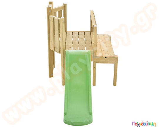 Ξύλινος αναρριχητής με τσουλήθρα και αμμοδόχο