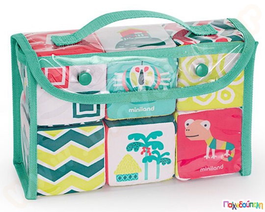 Κουδουνίστρες μαλακοί κύβοι σετ 6τμχ