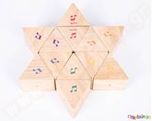 Ξύλινες πυραμίδες με ήχους Σετ 12 τεμάχια  Εξοπλισμός Εργοθεραπείας - Φυσιοθεραπείας