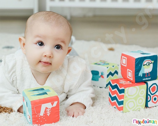 Κουδουνίστρες μαλακοί κύβοι σετ 6τμχ